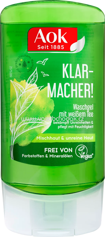 AoK Waschgel Weißer Tee, 150 ml