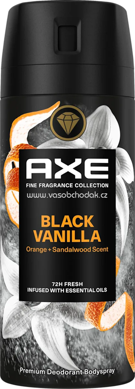 AXE Bodyspray Black Vanilla Orange & Sandalwood Scent, 150 ml AXE Bodyspray Black Vanilla Orange & Sandalwood Scent, 150 ml