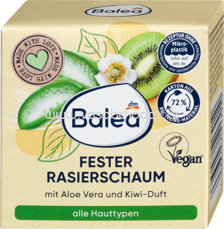 Balea Fester Rasierschaum Aloe Vera & Kiwi, 60 g Balea Fester Rasierschaum Aloe Vera & Kiwi, 60 g