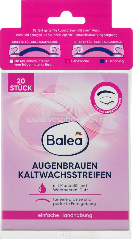 Balea Kaltwachsstreifen Augenbrauen, 20 St Balea Kaltwachsstreifen Augenbrauen, 20 St