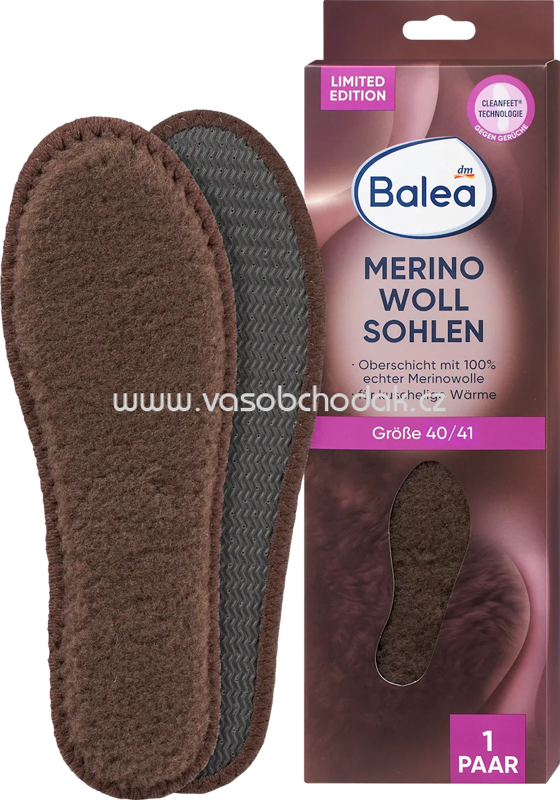 Balea Einlegesohlen Merino Gr. 40/41, 1 Paar, 2 St Balea Einlegesohlen Merino Gr. 40/41, 1 Paar, 2 St