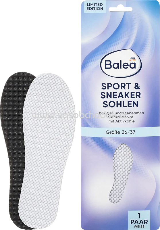 Balea Einlegesohlen Sport & Sneaker weiß, Gr. 36/37, 1 Paar, 2 St Balea Einlegesohlen Sport & Sneaker weiß, Gr. 36/37, 1 Paar, 2 St