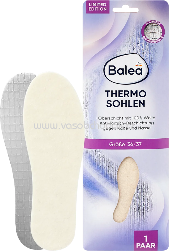 Balea Einlegesohlen Thermo Gr. 36/37, 1 Paar, 1 St