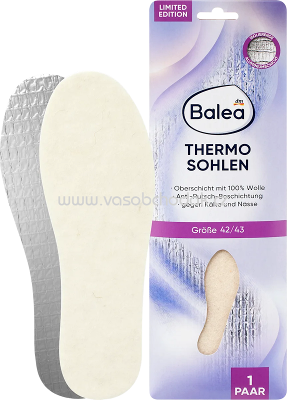 Balea Einlegesohlen Thermo Gr. 42/43, 1 Paar, 1 St