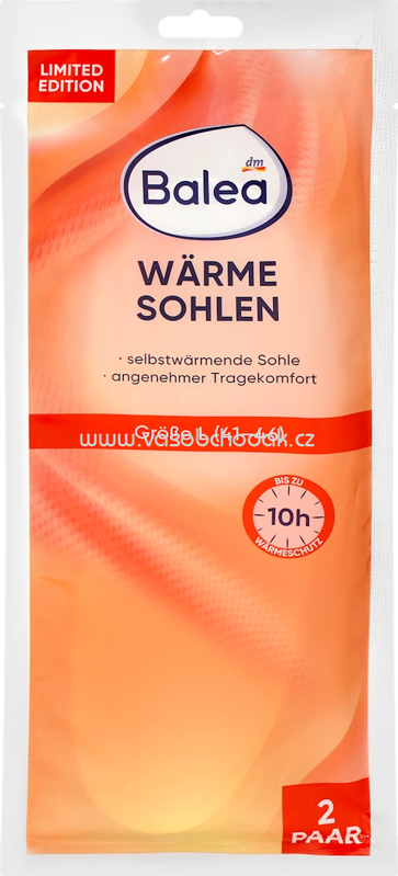 Balea Einlegesohlen Wärme Gr. 41-46, 2 Paar, 4 St Balea Einlegesohlen Wärme Gr. 41-46, 2 Paar, 4 St