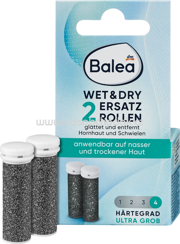 Balea Ersatzrollen Hornhautentferner, Stufe 4, ultra grob, 2 St Balea Ersatzrollen Hornhautentferner, Stufe 4, ultra grob, 2 St
