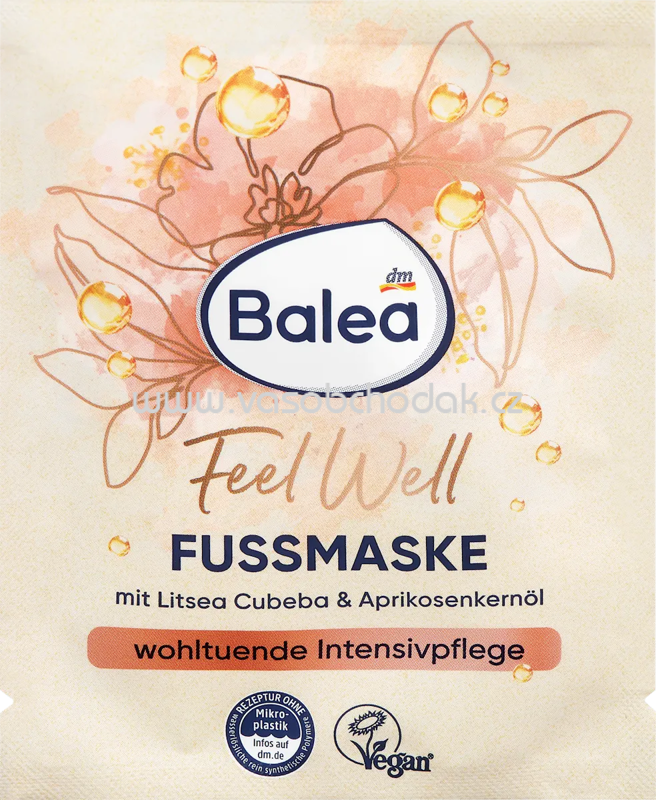 Balea Fußmaske Feel Well Litsea Cubeba & Aprikosenkernöl, 15 ml Balea Fußmaske Feel Well Litsea Cubeba & Aprikosenkernöl, 15 ml