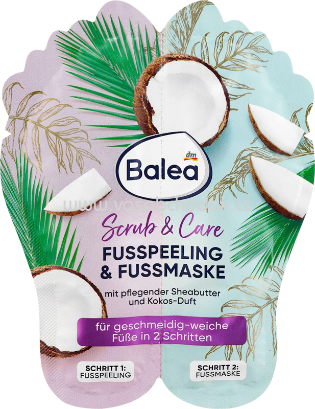 Balea Fußpeeling & Fußmaske Set, 2x10 ml, 20 ml Balea Fußpeeling & Fußmaske Set, 2x10 ml, 20 ml