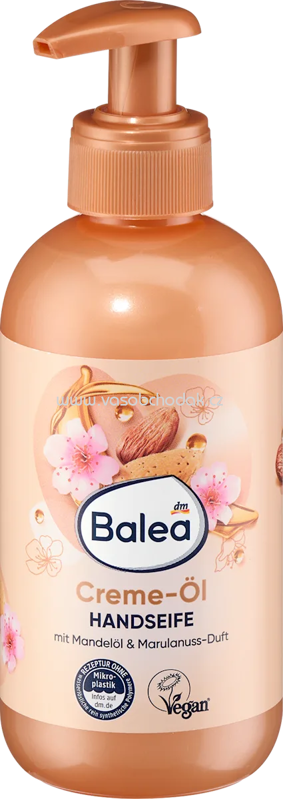 Balea Flüssigseife Creme-Öl mit Mandelöl & Marulanuss Duft, 300 ml Balea Flüssigseife Creme-Öl mit Mandelöl & Marulanuss Duft, 300 ml