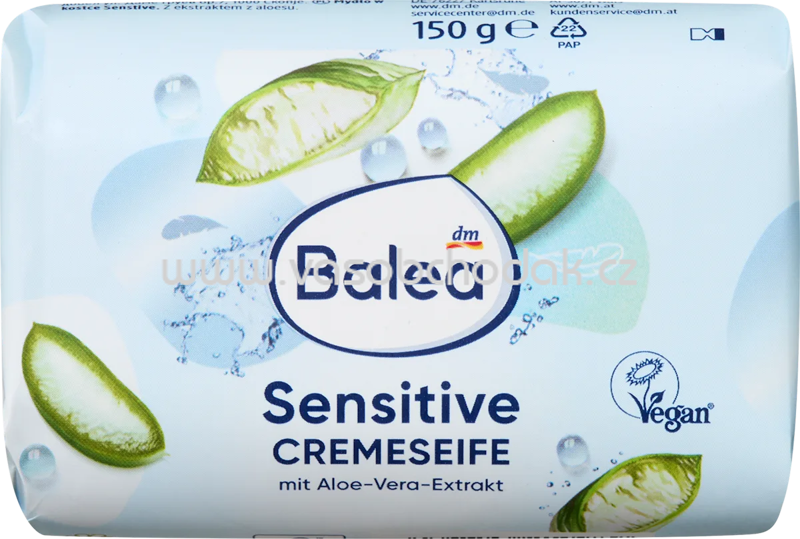 Balea Seifenstück, Cremeseife Sensitive, 150 g Balea Seifenstück, Cremeseife Sensitive, 150 g