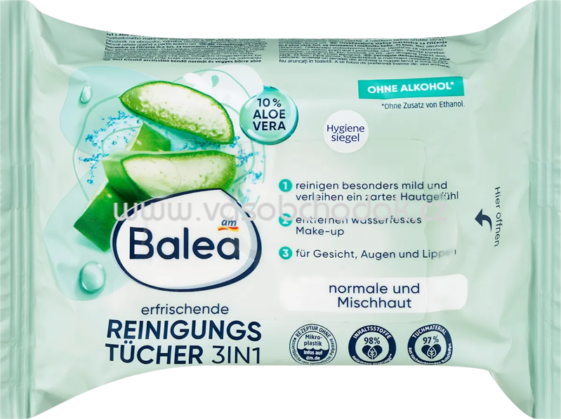 Balea Abschminktücher 3in1 erfrischend, 25 St
