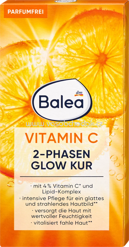 Balea Ampullen Glow Kur 2-Phasen Vitamen C, 14 ml Balea Ampullen Glow Kur 2-Phasen Vitamen C, 14 ml