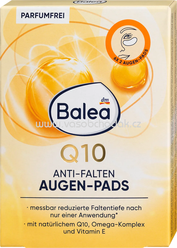 Balea Anti Falten Augenpads Q10, 6 Paar, 12 St Balea Anti Falten Augenpads Q10, 6 Paar, 12 St
