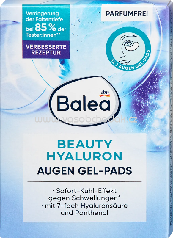 Balea Augen Gel-Pads Beauty Hyaluron, 3 Paar, 6 St Balea Augen Gel-Pads Beauty Hyaluron, 3 Paar, 6 St