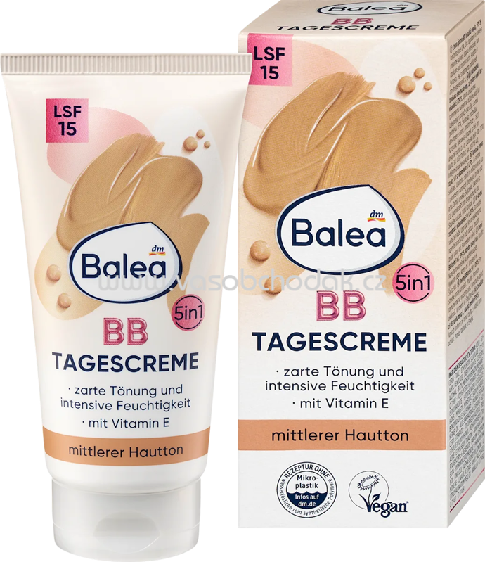 Balea BB Creme mittlerer Hautton LSF 15, 50 ml Balea BB Creme mittlerer Hautton LSF 15, 50 ml