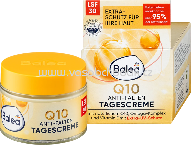 Balea Gesichtscreme Q10 Anti-Falten schützende Tagescreme LSF30, 50 ml