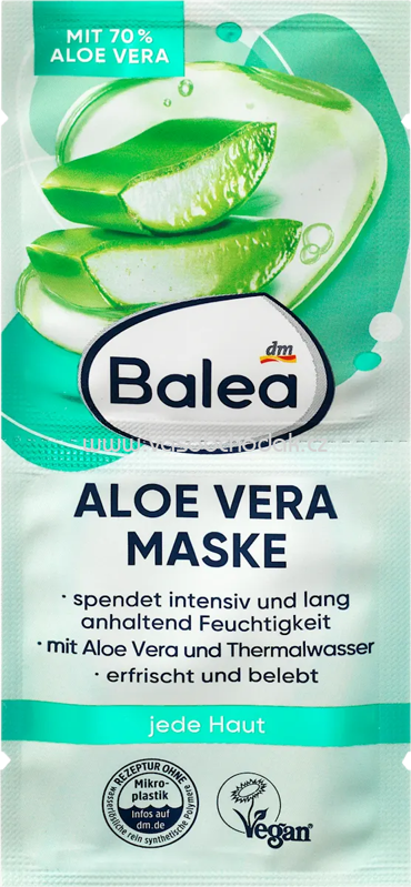 Balea Gesichtsmaske Aloe Vera, 2x8 ml, 16 ml Balea Gesichtsmaske Aloe Vera, 2x8 ml, 16 ml