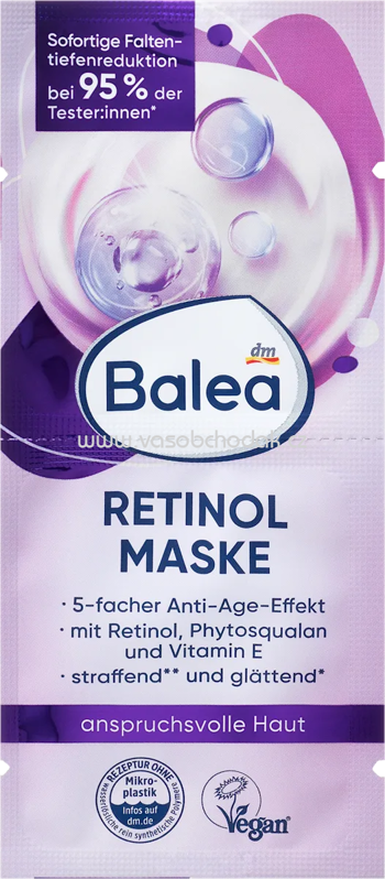 Balea Gesichtsmaske Retinol, 2x8 ml, 16 ml Balea Gesichtsmaske Retinol, 2x8 ml, 16 ml