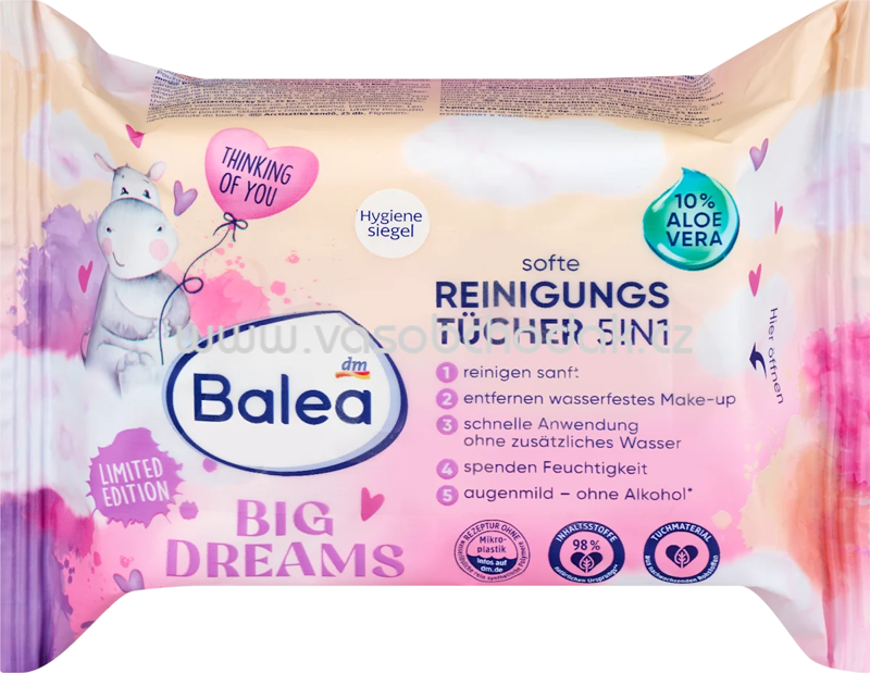 Balea Gesichtsreinigungstücher Big Dreams, 25 St Balea Gesichtsreinigungstücher Big Dreams, 25 St