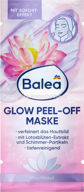 Balea Glow Peel- Off Maske, 2x8 ml, 16 ml Balea Glow Peel- Off Maske, 2x8 ml, 16 ml