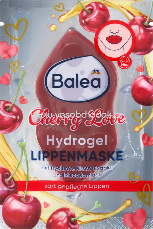 Balea Lippenmaske Hydrogel Cherry Love, 1 St Balea Lippenmaske Hydrogel Cherry Love, 1 St