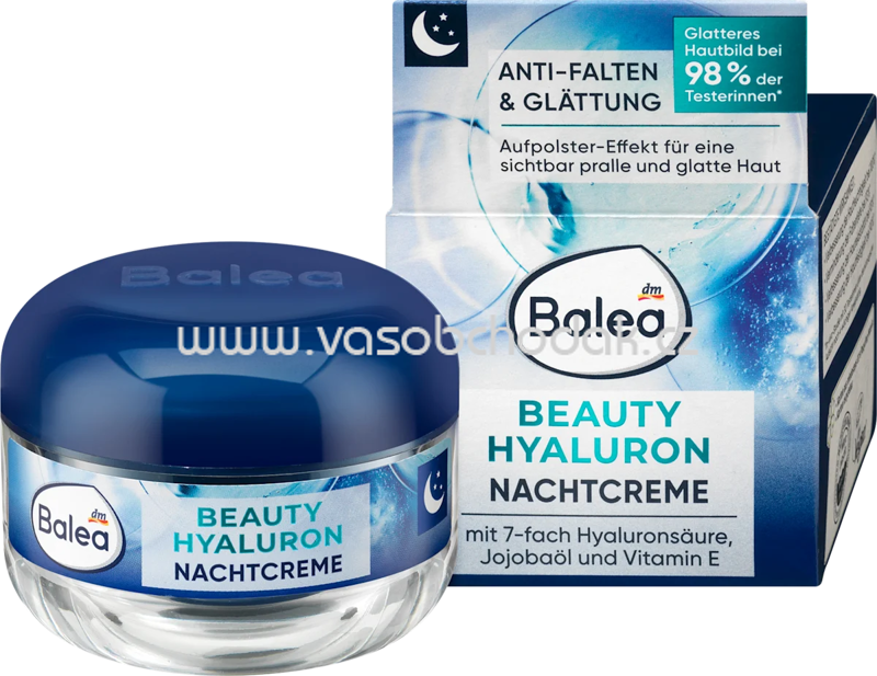 Balea Nachtcreme Anti Falten Beauty Hyaluron, 50 ml Balea Nachtcreme Anti Falten Beauty Hyaluron, 50 ml