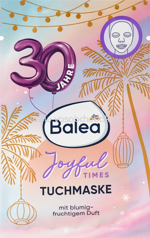 Balea Tuchmaske Joyful Times 30 Jahre, 1 St