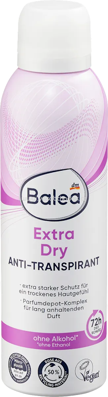 Balea Antitranspirant Deospray Extra Dry, 200 ml Balea Antitranspirant Deospray Extra Dry, 200 ml