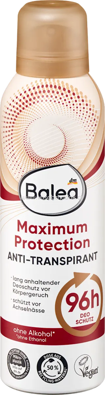 Balea Antitranspirant Deospray Maximum Protection, 200 ml Balea Antitranspirant Deospray Maximum Protection, 200 ml