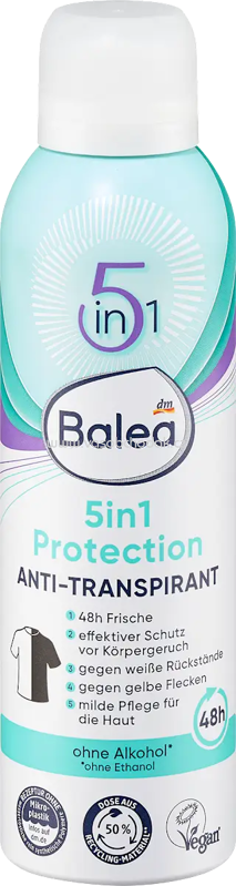 Balea Antitranspirant Deospray Protection 5in1, 200 ml Balea Antitranspirant Deospray Protection 5in1, 200 ml