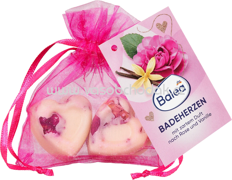 Balea Badeherzen Rose-Vanille, 36 g