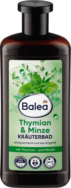 Balea Kräuterbad Thymian & Minze, 500 ml Balea Kräuterbad Thymian & Minze, 500 ml