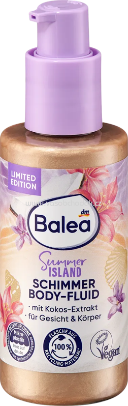 Balea Schimmer Body-Fluid Summer Island, 75 ml