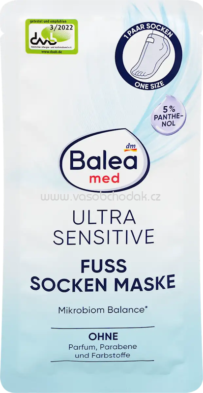 Balea med Fußsockenmaske Ultra Sensitive, 1 Paar, 2 St Balea med Fußsockenmaske Ultra Sensitive, 1 Paar, 2 St