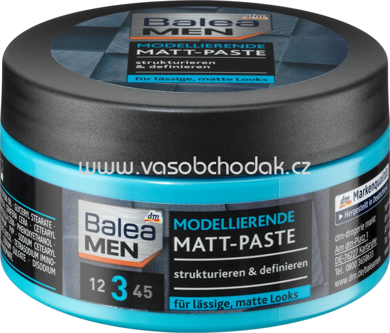 Balea MEN Styling Creme Matt Paste, 100 ml Balea MEN Styling Creme Matt Paste, 100 ml