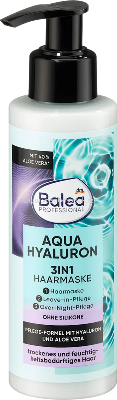 Balea PROFESSIONAL Haarmaske 3in1 Aqua Hyaluron, 150 ml