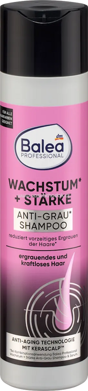 Balea PROFESSIONAL Shampoo Anti-Grau Wachstum + Stärke, 250 ml