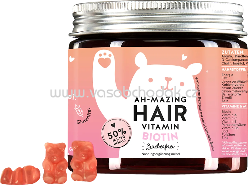 Bears with benefits Haarvitamine Ah-Mazing Hair Vitamin Biotin, zuckerfrei, 45 Stück, 112,5 g
