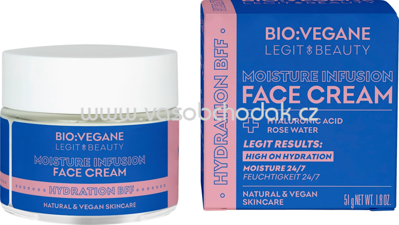 BIO VEGANE Feuchtigkeitscreme Moisture Infusion, 50 ml BIO VEGANE Feuchtigkeitscreme Moisture Infusion, 50 ml