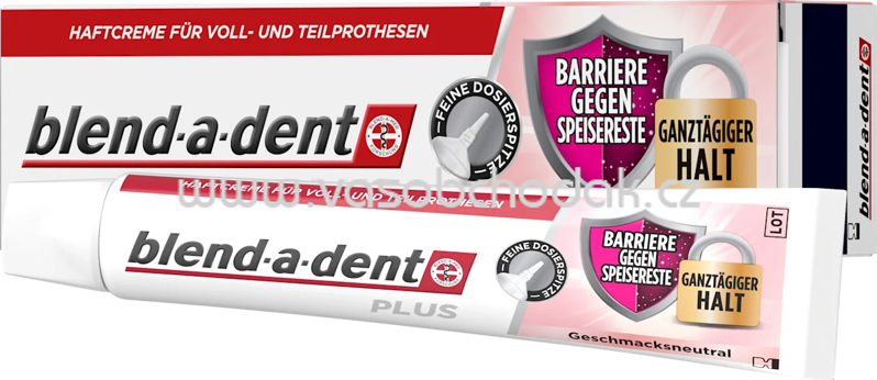 blend-a-dent Haftcreme Plus Barriere gegen Speisereste geschmacksneutral, 40 g blend-a-dent Haftcreme Plus Barriere gegen Speisereste geschmacksneutral, 40 g