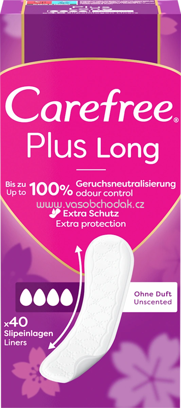 Carefree Slipeinlage Plus Long ohne Duft, 40 St Carefree Slipeinlage Plus Long ohne Duft, 40 St