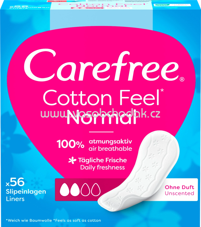 Carefree Slipeinlagen Cotton Feel Normal ohne Duft, 56 St Carefree Slipeinlagen Cotton Feel Normal ohne Duft, 56 St