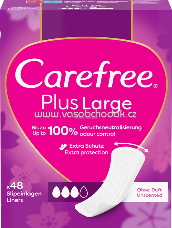 Carefree Slipeinlagen Plus Large ohne Duft, 48 St
