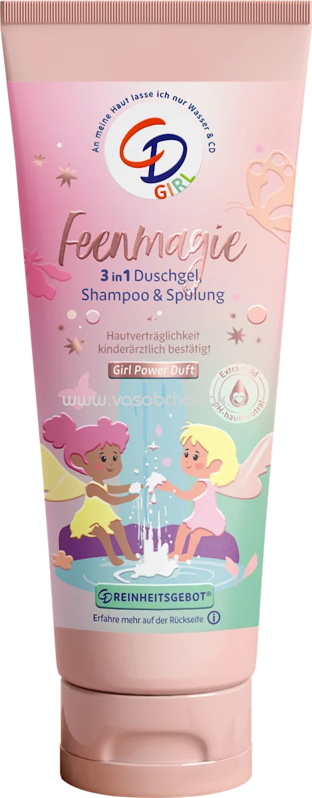 CD Kinder Duschgel, Shampoo & Spülung 3in1 Mädchen, Feenmagie, 250 ml CD Kinder Duschgel, Shampoo & Spülung 3in1 Mädchen, Feenmagie, 250 ml