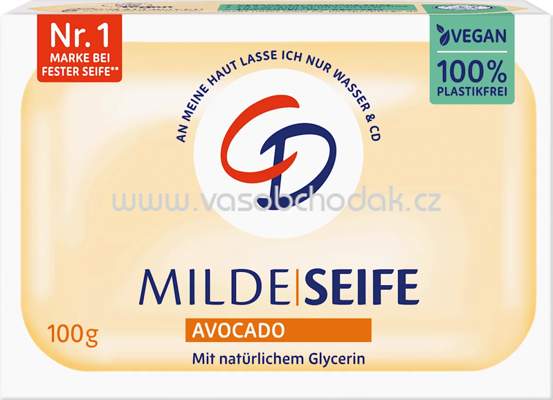 CD mildes Seifenstück mit Avocado, 100 g CD mildes Seifenstück mit Avocado, 100 g