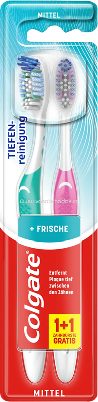 Colgate Zahnbürste Tiefenreinigung + Frische mittel (1+1Gratis), 2 St Colgate Zahnbürste Tiefenreinigung + Frische mittel (1+1Gratis), 2 St