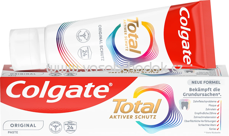 Colgate Zahnpasta Total Aktiver Schutz, Original, 75 ml Colgate Zahnpasta Total Aktiver Schutz, Original, 75 ml