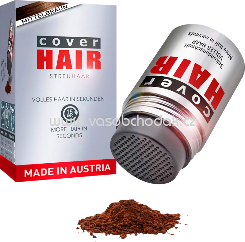 Cover Hair Streuhaar Haarverdichter Mittelbraun, 14 g Cover Hair Streuhaar Haarverdichter Mittelbraun, 14 g