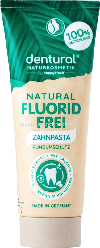 dentural Zahnpasta Natural fluoridfrei, 75 ml