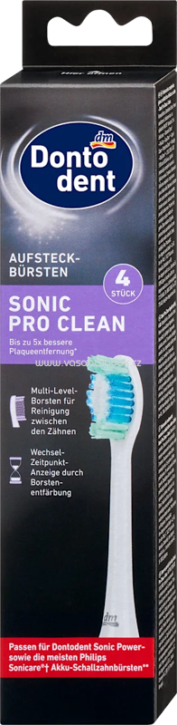 Dontodent Aufsteckbürste Sonic Pro Clean, 4 St Dontodent Aufsteckbürste Sonic Pro Clean, 4 St